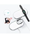 Hurtownia GSM - Vezeték nélküli töltő Choetech T317 Qi 2w1 okostelefonokhoz/Apple Watch-hoz állványos (MFI) USB-C fehér - CHT107 - {ean13} - Hurt