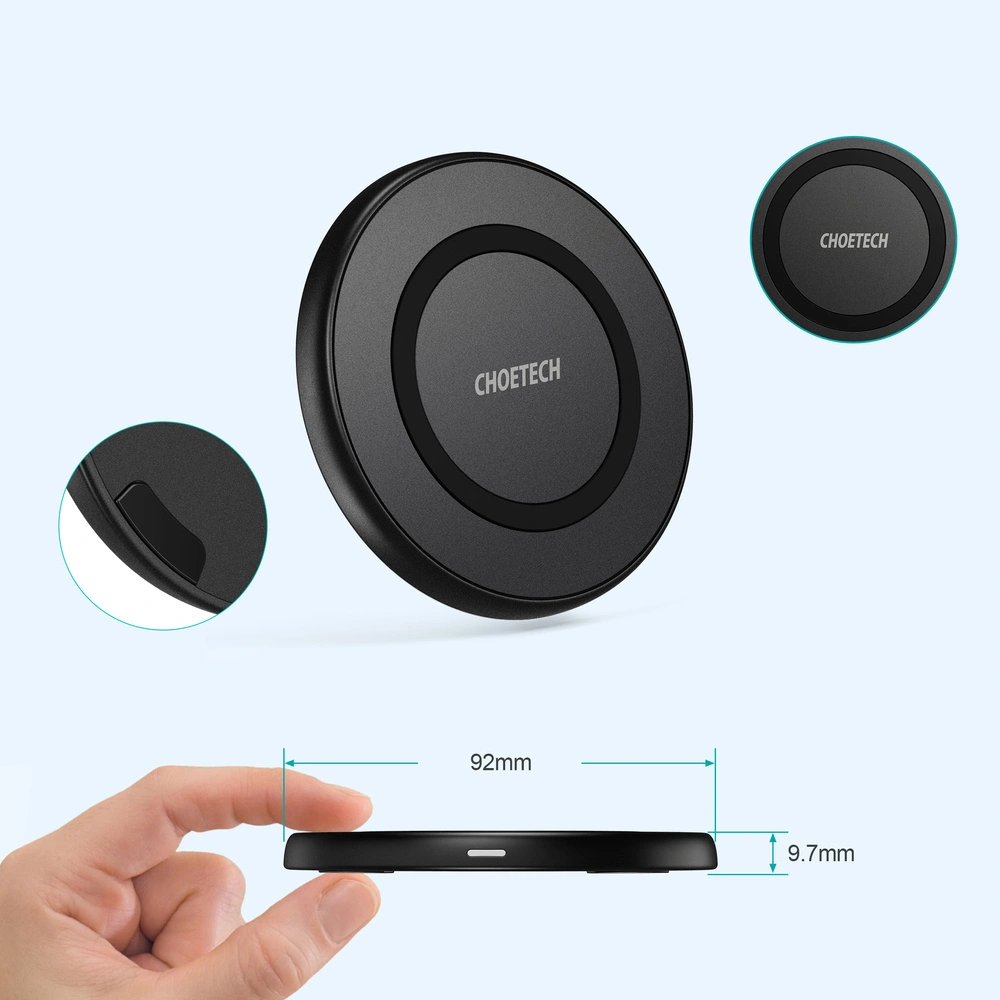 Hurtownia GSM - Kabelloses Ladegerät Choetech T526-S Qi 10W + USB-A/microUSB Kabel schwarz - CHT109 - {ean13} - Hurt