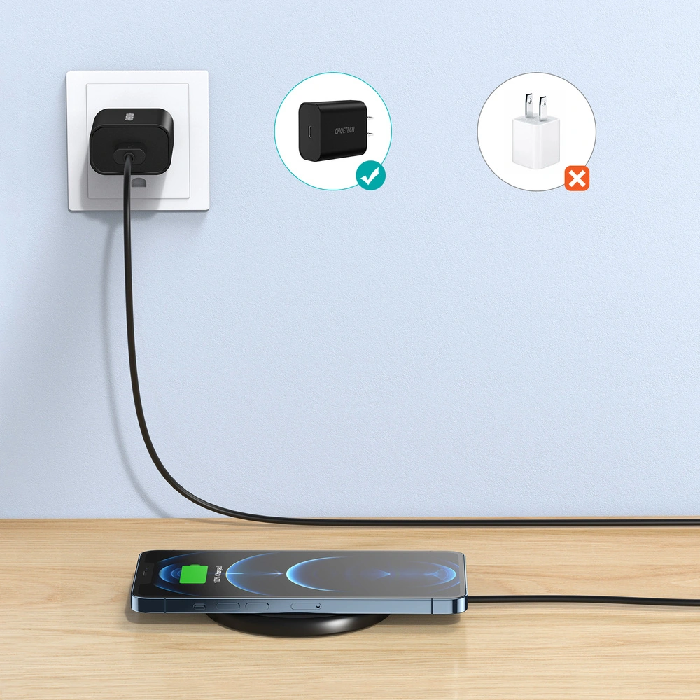 Hurtownia GSM - Kabelloses Ladegerät Choetech T526-S Qi 10W + USB-A/microUSB Kabel schwarz - CHT109 - {ean13} - Hurt