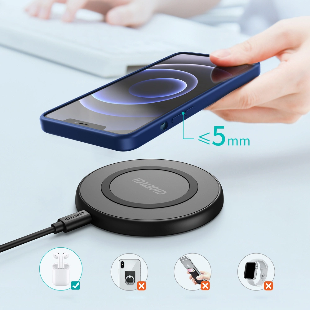 Hurtownia GSM - Kabelloses Ladegerät Choetech T526-S Qi 10W + USB-A/microUSB Kabel schwarz - CHT109 - {ean13} - Hurt