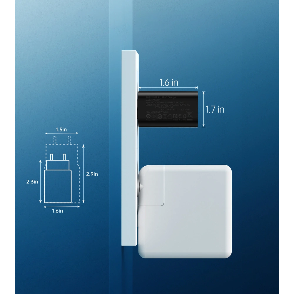 Hurtownia GSM - Încărcător de rețea Choetech PD6003 USB-C 25W PPS PD negru - CHT110 - {ean13} - Hurt