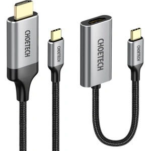 Hurtownia GSM - Adapter HUB Choetech HUB-H12 USB-C/HDMI 2.0 4K@60Hz gri + cablu CH0021 USB-C/HDMI 4K@60Hz 2m gri - CHT111 - {ean13} - Hurt