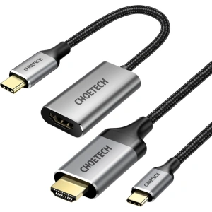 Hurtownia GSM - Adapter HUB Choetech HUB-H12 USB-C/HDMI 2.0 4K@60Hz gri + cablu CH0021 USB-C/HDMI 4K@60Hz 2m gri - CHT111 - {ean13} - Hurt