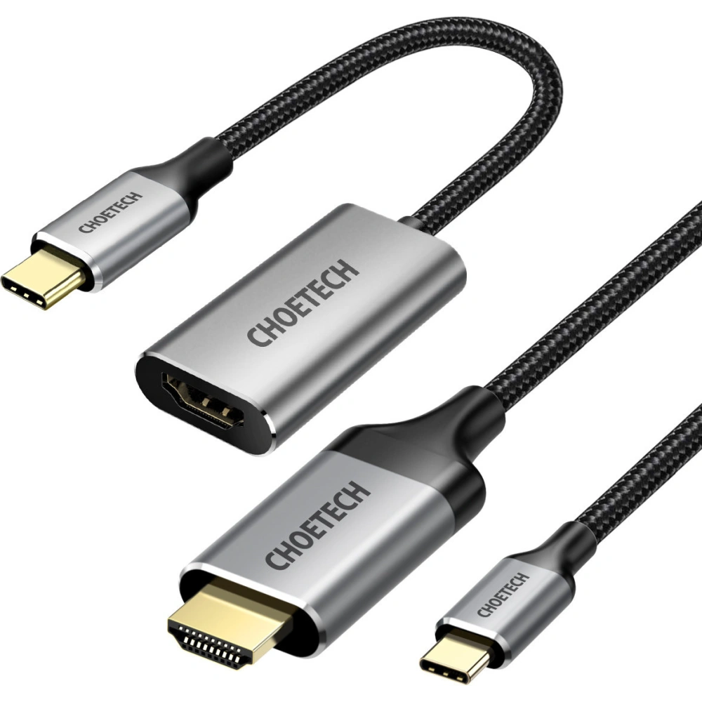 Hurtownia GSM - Adapter HUB Choetech HUB-H12 USB-C/HDMI 2.0 4K@60Hz grau + Kabel CH0021 USB-C/HDMI 4K@60Hz 2m grau - CHT111 - {ean13} - Hurt