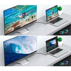 Hurtownia GSM - Adapter HUB Choetech HUB-H12 USB-C/HDMI 2.0 4K@60Hz gri + cablu CH0021 USB-C/HDMI 4K@60Hz 2m gri - CHT111 - {ean13} - Hurt