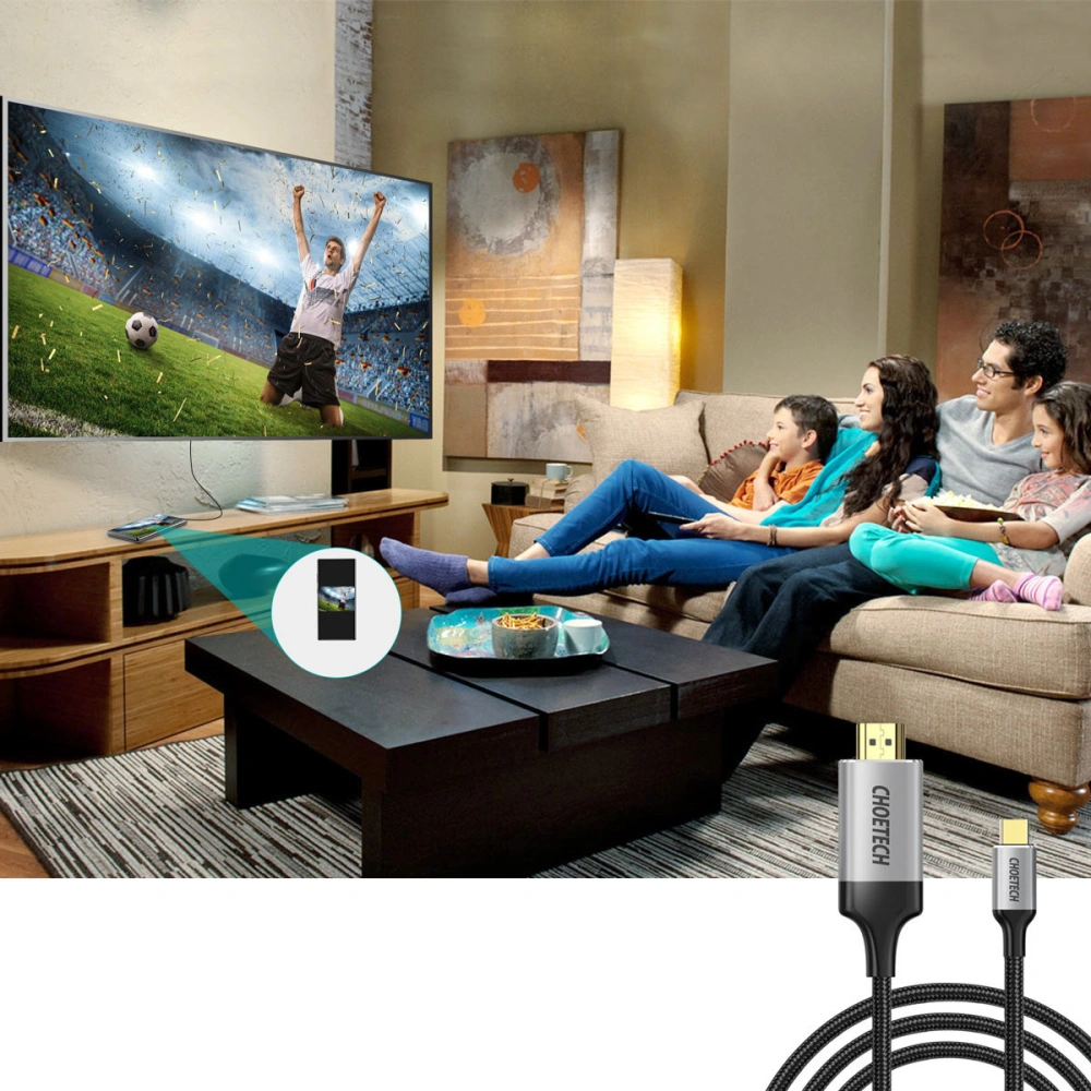 Hurtownia GSM - Adapter HUB Choetech HUB-H12 USB-C/HDMI 2.0 4K@60Hz grau + Kabel CH0021 USB-C/HDMI 4K@60Hz 2m grau - CHT111 - {ean13} - Hurt
