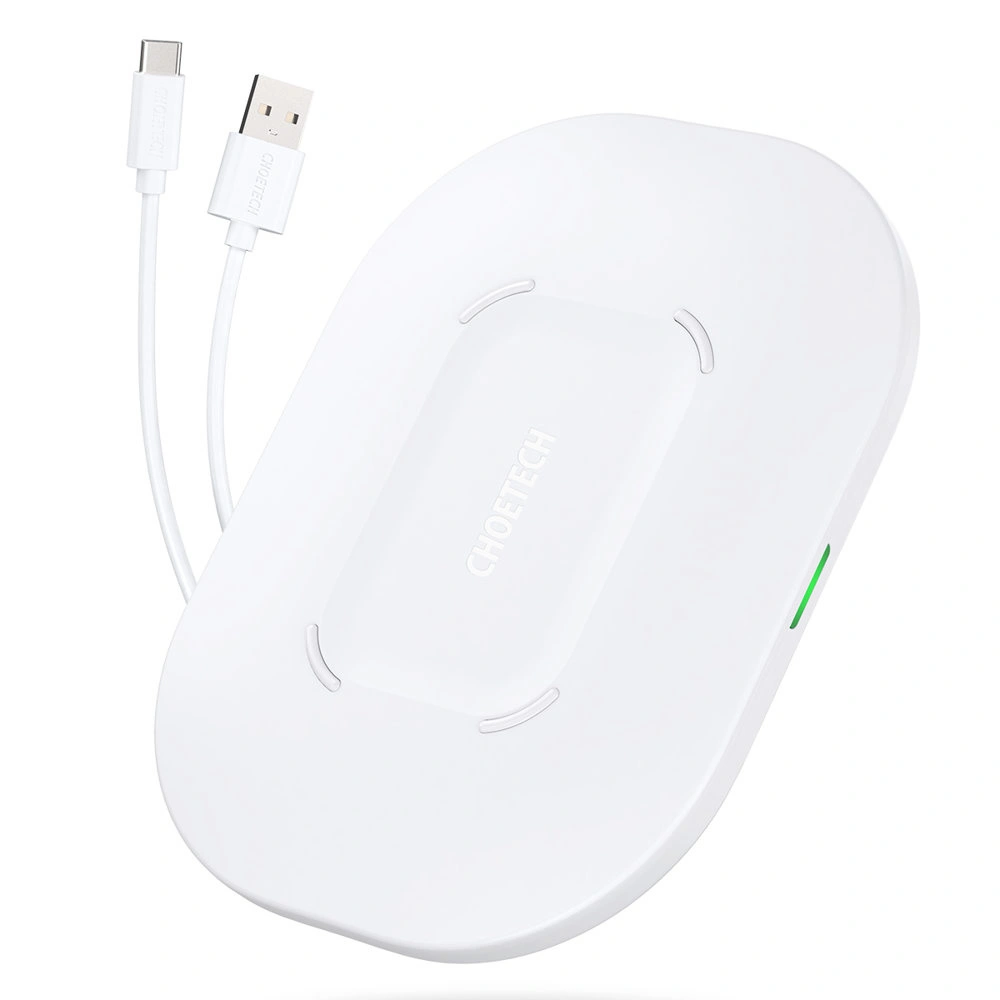 Hurtownia GSM - Vezeték nélküli töltő Choetech T550-F-V2 Qi 15W + USB-A/USB-C 1m fehér kábel - CHT112 - {ean13} - Hurt