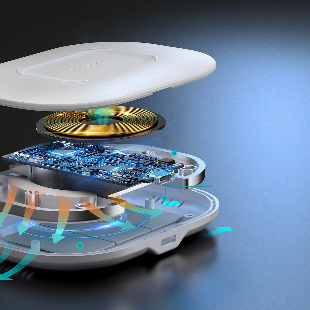 Wholesale Choetech T550-F-V2 Wireless Charger Qi 15W + USB-A/USB-C Cable 1m white - CHT112 - {ean13} - Hurt
