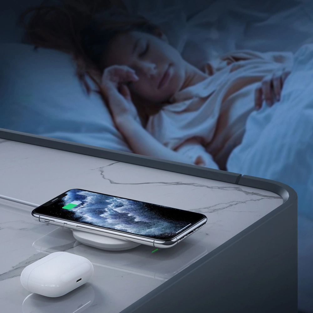 Hurtownia GSM - Vezeték nélküli töltő Choetech T550-F-V2 Qi 15W + USB-A/USB-C 1m fehér kábel - CHT112 - {ean13} - Hurt