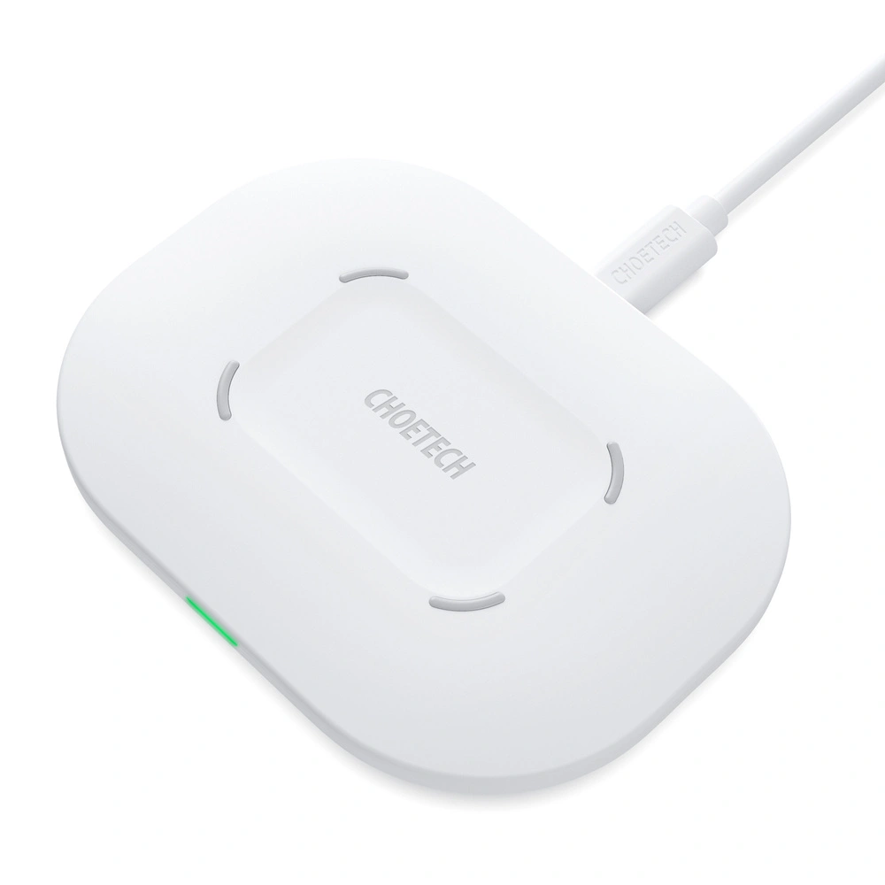 Hurtownia GSM - Vezeték nélküli töltő Choetech T550-F-V2 Qi 15W + USB-A/USB-C 1m fehér kábel - CHT112 - {ean13} - Hurt