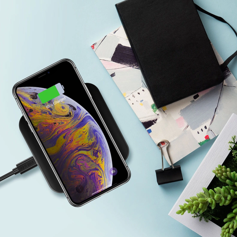 Hurtownia GSM - Kabelloses Ladegerät Choetech T511-S Qi 10W schwarz + Netzladegerät Q5003 18W weiß + USB-A/microUSB Kabel 1,2m weiß - CHT113 - {ean13} - Hurt