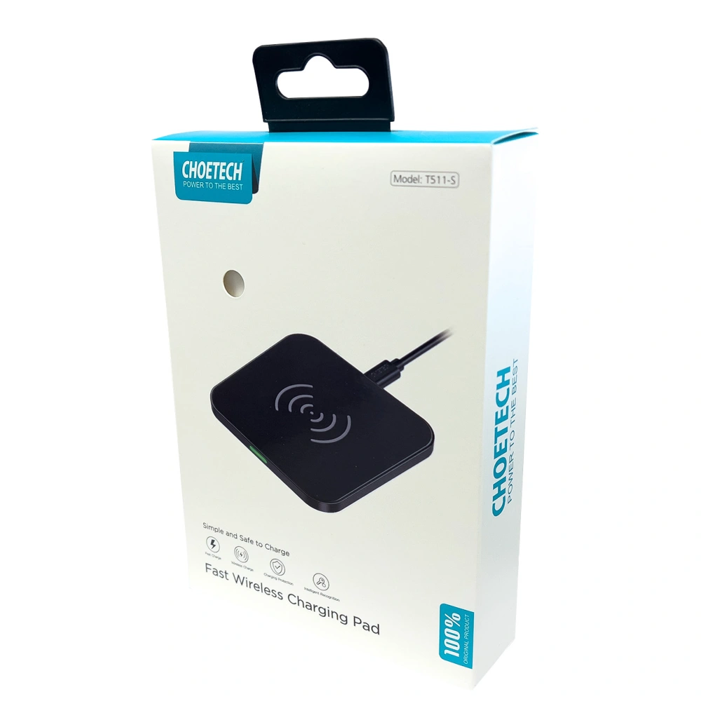 Hurtownia GSM - Kabelloses Ladegerät Choetech T511-S Qi 10W schwarz + Netzladegerät Q5003 18W weiß + USB-A/microUSB Kabel 1,2m weiß - CHT113 - {ean13} - Hurt