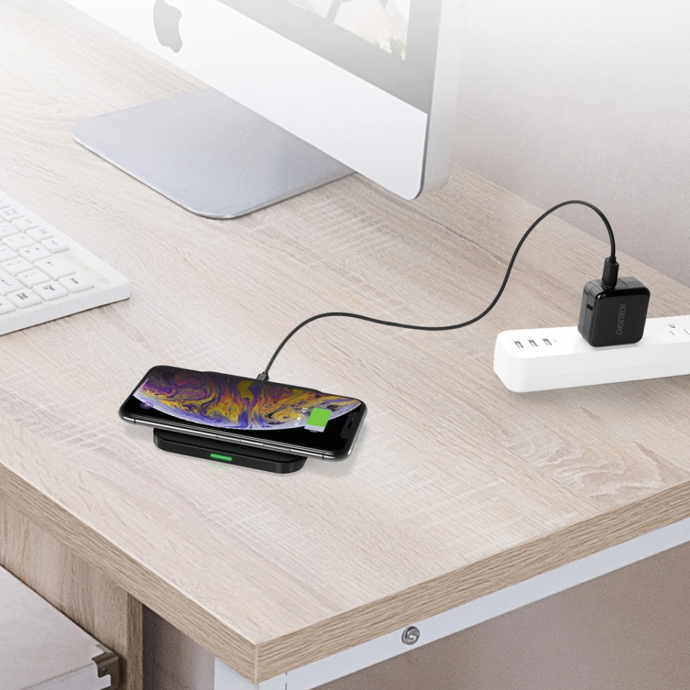 Hurtownia GSM - Kabelloses Ladegerät Choetech T511-S Qi 10W schwarz + Netzladegerät Q5003 18W weiß + USB-A/microUSB Kabel 1,2m weiß - CHT113 - {ean13} - Hurt