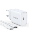 Ładowarka sieciowa Choetech Q5004-V2-EU-CLWH USB-C 20W PD 3A + kabel USB-C/Lightning MFI 1,2m biały