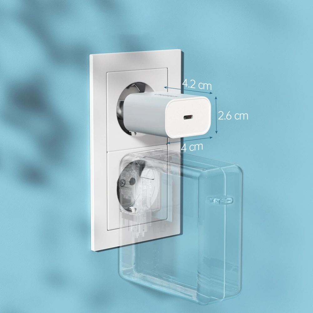 Hurtownia GSM - Încărcător de rețea Choetech Q5004-V2-EU-CLWH USB-C 20W PD 3A + cablu USB-C/Lightning MFI 1,2m alb - CHT114 - {ean13} - Hurt