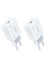 Hurtownia GSM - Ładowarka sieciowa Choetech PD5005-EU USB-C PD 20W 3A biały [2 PACK] - CHT115 - {ean13} - Hurt