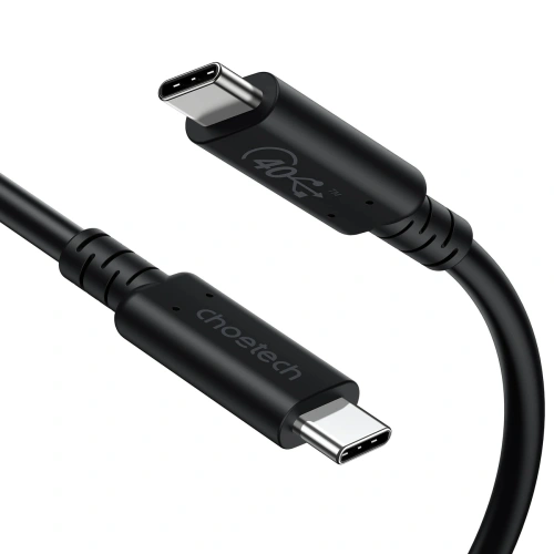 Kabel Choetech XCC-1028 USB-C/USB-C USB 4 Gen3 100W 40Gbps/8K 0.8m czarny