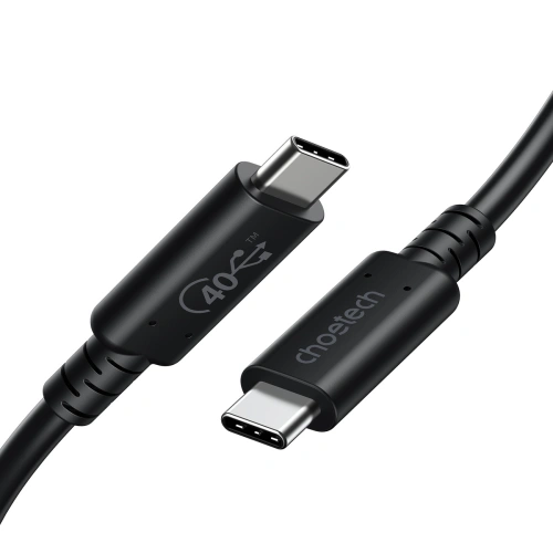 Kabel Choetech XCC-1028 USB-C/USB-C USB 4 Gen3 100W 40Gbps/8K 0.8m czarny