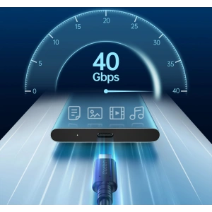Kabel Choetech XCC-1028 USB-C/USB-C USB 4 Gen3 100W 40Gbps/8K 0.8m černý