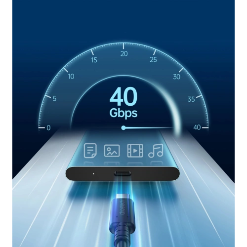 Kabel Choetech XCC-1028 USB-C/USB-C USB 4 Gen3 100W 40Gbps/8K 0.8m czarny