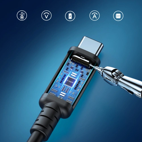 Kabel Choetech XCC-1028 USB-C/USB-C USB 4 Gen3 100W 40Gbps/8K 0.8m czarny