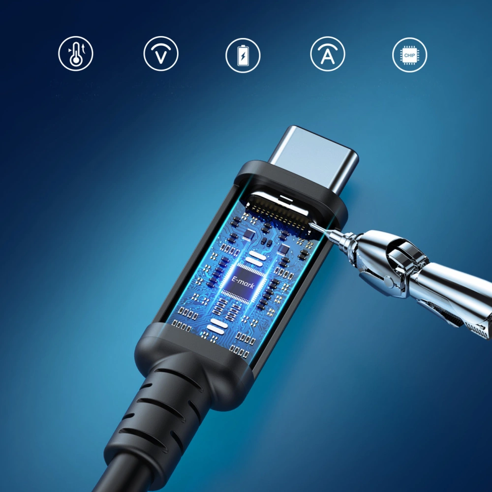 Hurtownia GSM - Kabel Choetech XCC-1028 USB-C/USB-C USB 4 Gen3 100W 40Gbps/8K 0.8m schwarz - CHT117 - {ean13} - Hurt