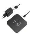 Vezeték nélküli töltő Choetech T511-S Qi 10W + hálózati töltő Q5003 18W + USB-A/microUSB 1,2m fekete kábel