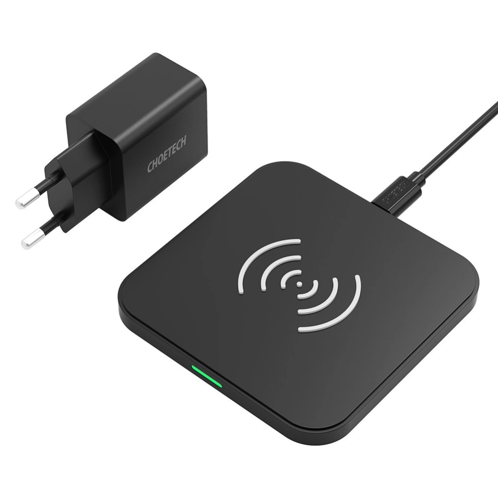 Hurtownia GSM - Bezdrátová nabíječka Choetech T511-S Qi 10W + síťová nabíječka Q5003 18W + kabel USB-A/microUSB 1,2m černý - CHT118 - {ean13} - Hurt