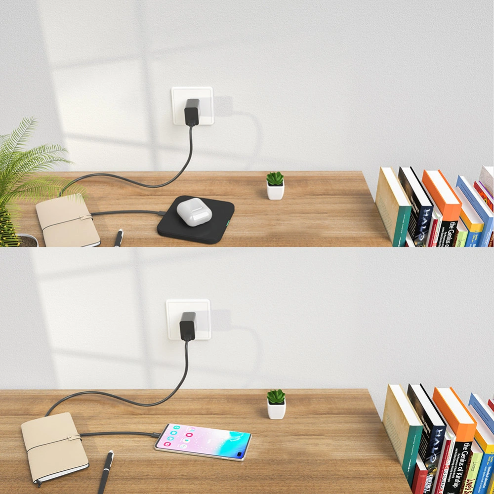 Hurtownia GSM - Vezeték nélküli töltő Choetech T511-S Qi 10W + hálózati töltő Q5003 18W + USB-A/microUSB 1,2m fekete kábel - CHT118 - {ean13} - Hurt