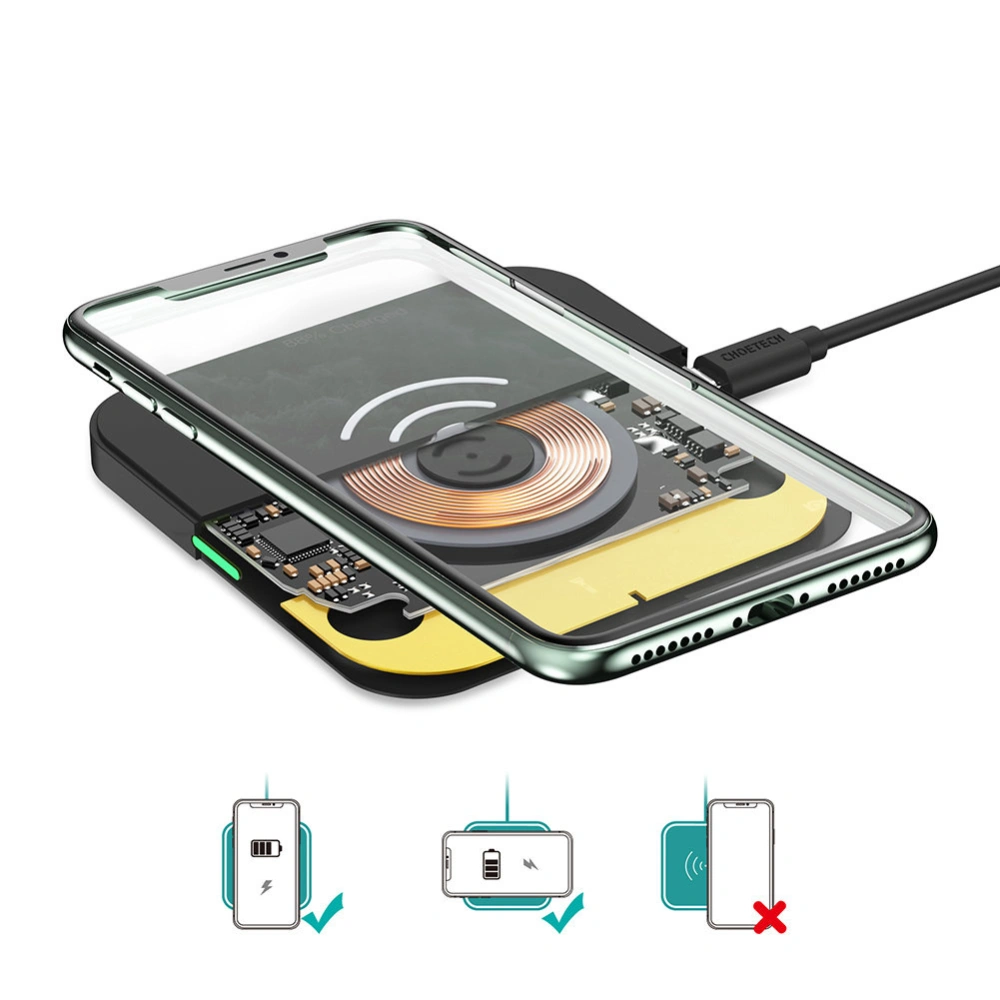 Hurtownia GSM - Vezeték nélküli töltő Choetech T511-S Qi 10W + hálózati töltő Q5003 18W + USB-A/microUSB 1,2m fekete kábel - CHT118 - {ean13} - Hurt
