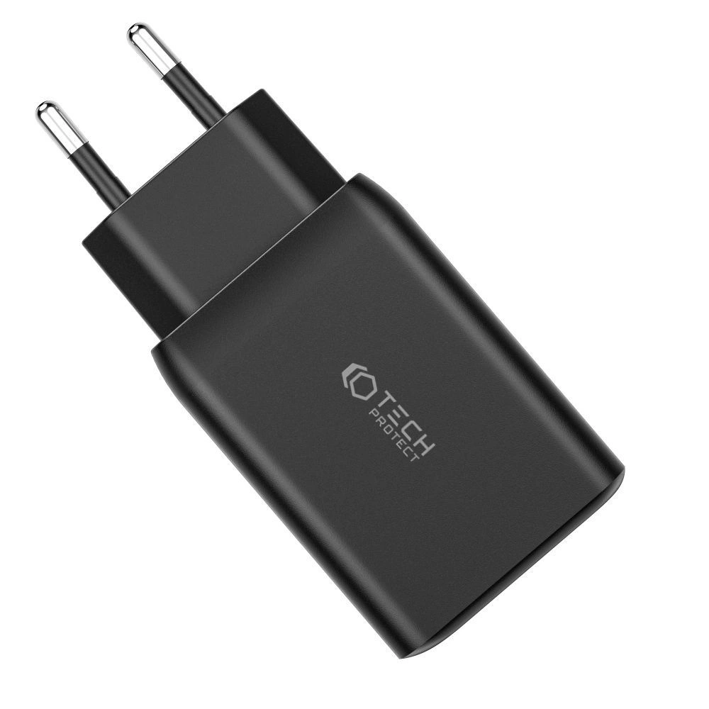 Hurtownia GSM - Încărcător de rețea Tech-Protect C65W Încărcător de rețea cu 3 porturi PD 65W QC 3.0 Alb - THP2052 - {ean13} - Hurt
