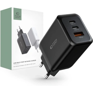 Hurtownia GSM - Síťová nabíječka Tech-Protect C65W 3-portová síťová nabíječka PD 65W QC 3.0 černá - THP2053 - {ean13} - Hurt