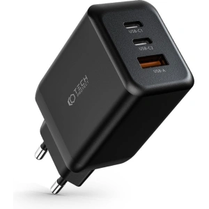Hurtownia GSM - Síťová nabíječka Tech-Protect C65W 3-portová síťová nabíječka PD 65W QC 3.0 černá - THP2053 - {ean13} - Hurt