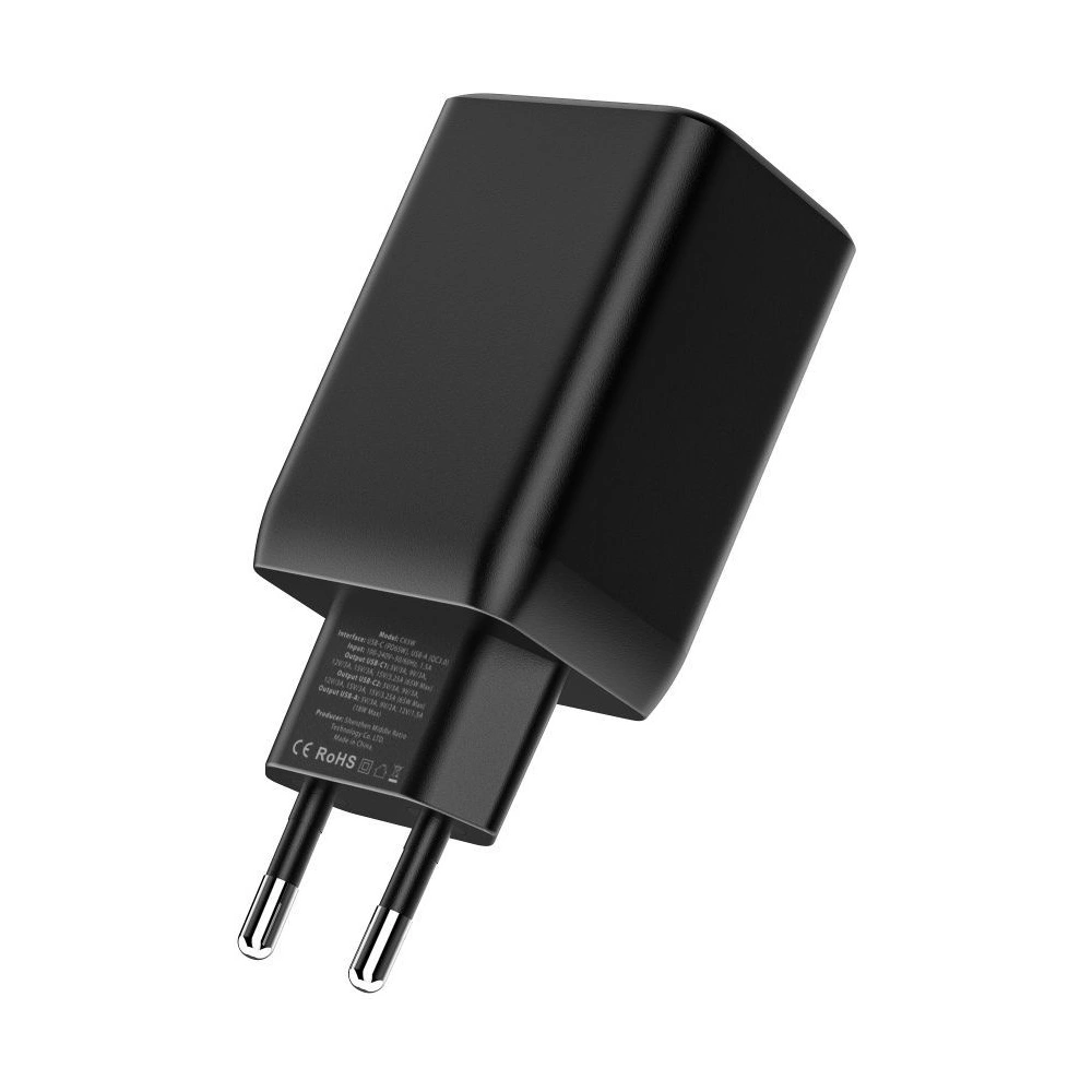 Hurtownia GSM - Netzteil Tech-Protect C65W 3-Port Netzladegerät PD 65W QC 3.0 Schwarz - THP2053 - {ean13} - Hurt