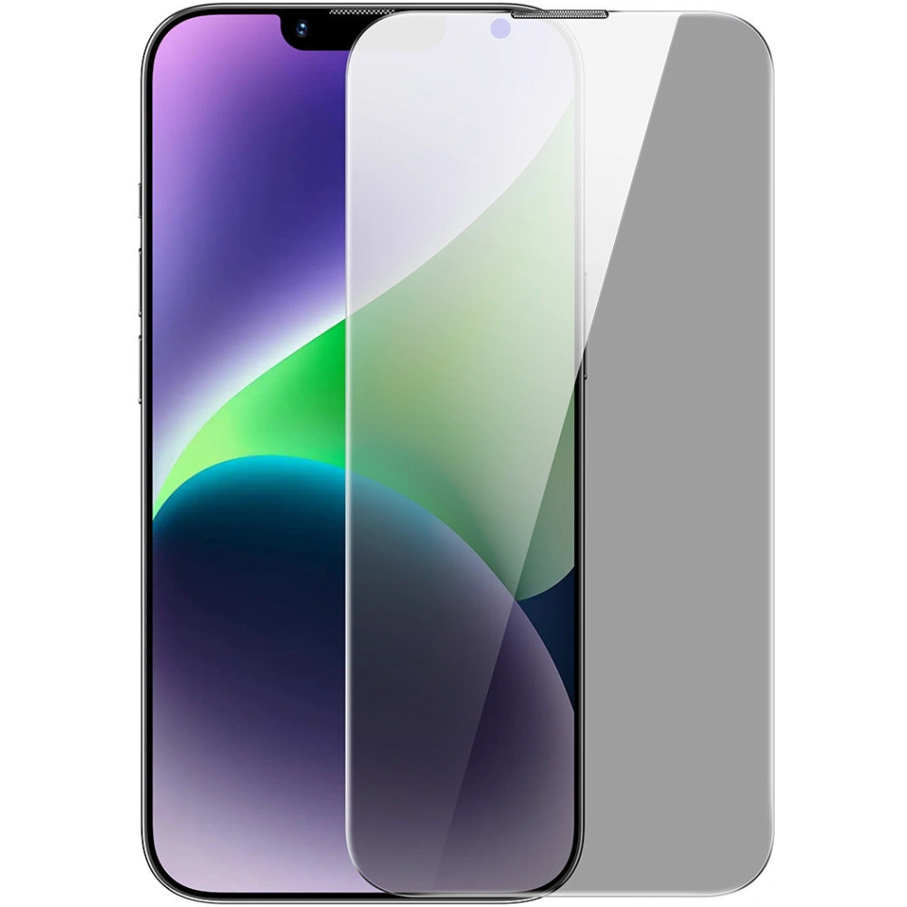 Hurtownia GSM - Szkło hartowane Baseus 0.4mm Privacy Apple iPhone iPhone 14 Plus / 15 Plus z filtrem przeciwpyłowym - BSU4332 - {ean13} - Hurt