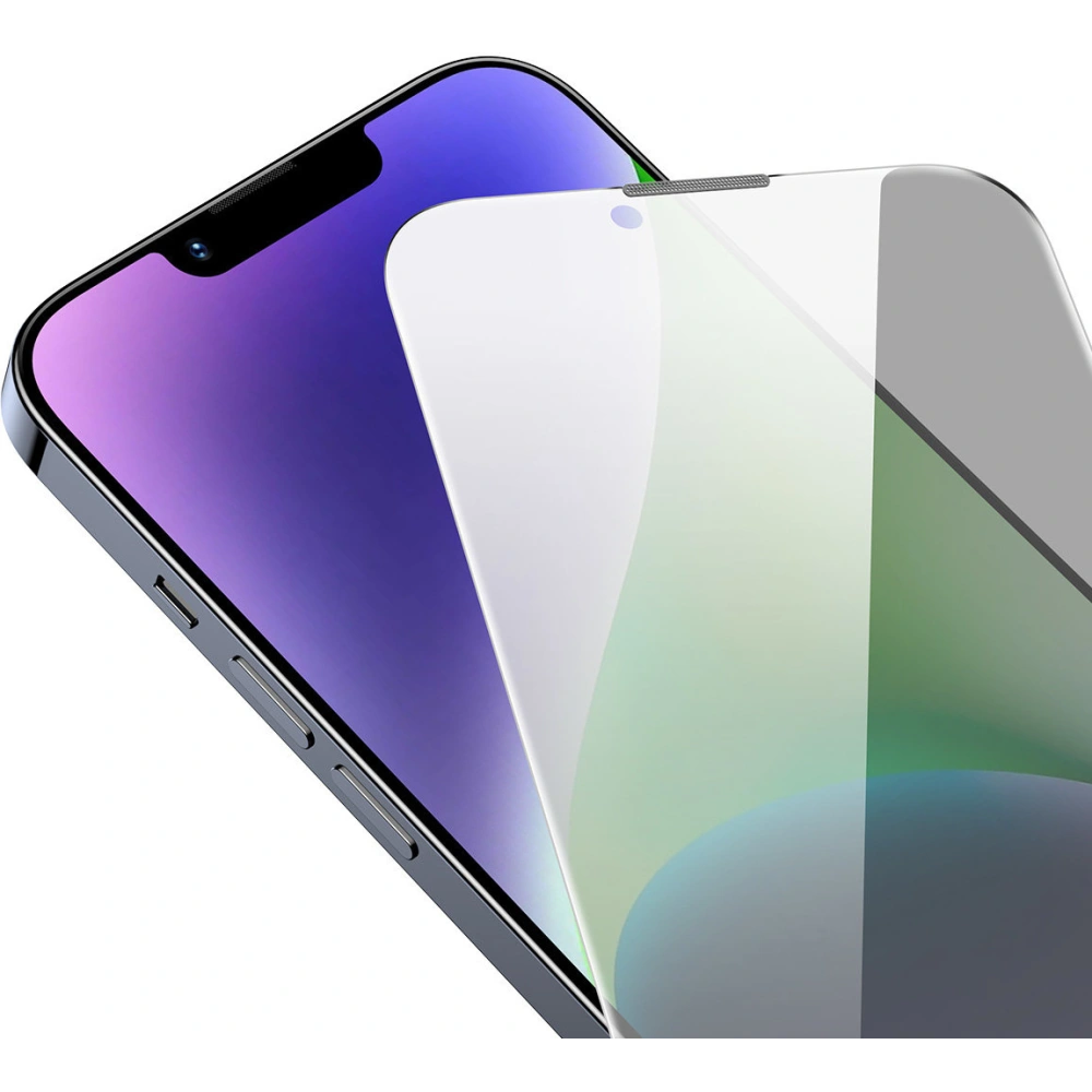 Hurtownia GSM - Gehärtetes Glas Baseus 0.4mm Privacy Apple iPhone iPhone 14 Plus / 15 Plus mit Staubschutzfilter - BSU4332 - {ean13} - Hurt