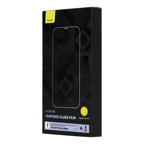 Szkło hartowane Baseus 0.4mm Privacy Apple iPhone 12 Pro Max z filtrem przeciwpyłowym