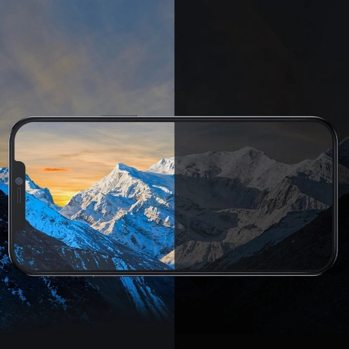 Szkło hartowane Baseus 0.4mm Privacy Apple iPhone 12 Pro Max z filtrem przeciwpyłowym