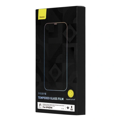 Szkło hartowane Baseus 0.4mm Privacy Apple iPhone 11/XR z filtrem przeciwpyłowym