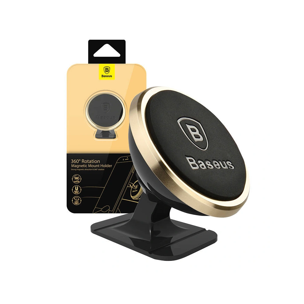 Hurtownia GSM - Magnetische Autohalterung Baseus 360-Grad-Drehung Magnetic Halter (gold) - BSU4337 - {ean13} - Hurt