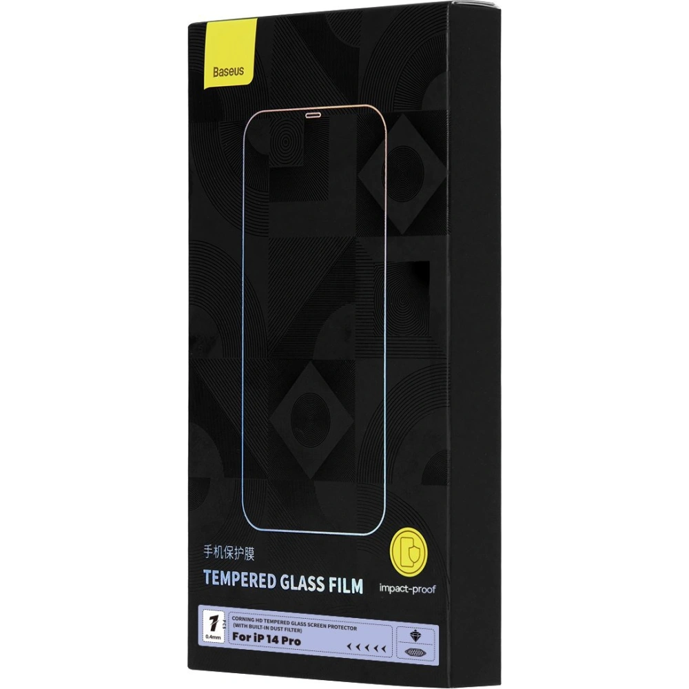 Hurtownia GSM - Szkło hartowane Baseus 0.4mm Corning HD Apple iPhone 14 Pro z filtrem przeciwpyłowym - BSU4338 - {ean13} - Hurt