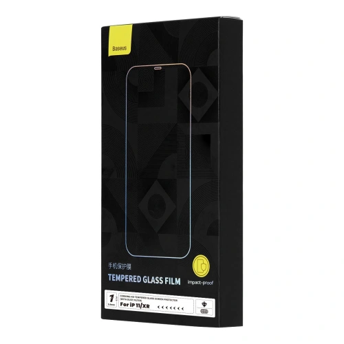 Szkło hartowane Baseus 0.4mm Corning HD Apple iPhone 11/XR z filtrem przeciwpyłowym