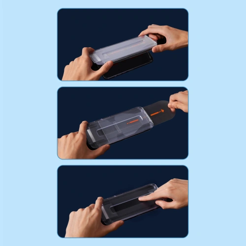 Szkło hartowane Baseus 0.4mm Corning HD Apple iPhone 11/XR z filtrem przeciwpyłowym