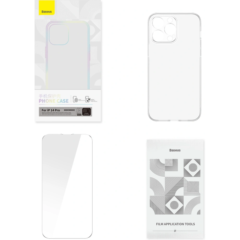 Hurtownia GSM - Etui + üveg Baseus Crystal Case Apple iPhone 14 Pro átlátszó - BSU4341 - {ean13} - Hurt