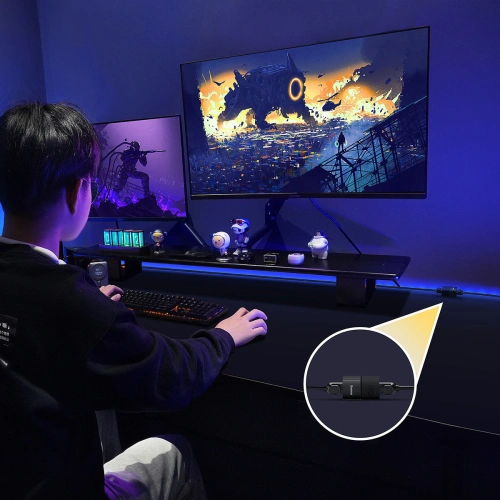 Złączka sieciowa łącznik kabli Ethernet RJ-45 Baseus AirJoy Series czarna [10 PACK]