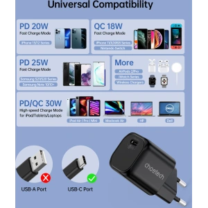 Wholesale Choetech PD5007 Wall Charger GaN USB-C PD 30W black - CHT126 - {ean13} - Hurt