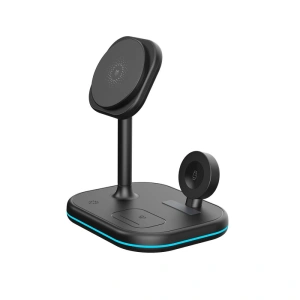 Hurtownia GSM - Ładowarka bezprzewodowa Tech-Protect QI15W-A27 3in1 Magnetic MagSafe Wireless Charger Black - THP2054 - {ean13} - Hurt