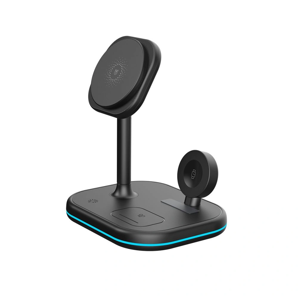Hurtownia GSM - Bezdrátová nabíječka Tech-Protect QI15W-A27 3v1 Magnetic MagSafe Wireless Charger Černá - THP2054 - {ean13} - Hurt