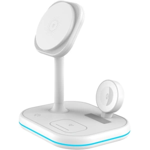 Hurtownia GSM - Ładowarka bezprzewodowa Tech-Protect QI15W-A27 3in1 Magnetic MagSafe Wireless Charger White - THP2055 - {ean13} - Hurt