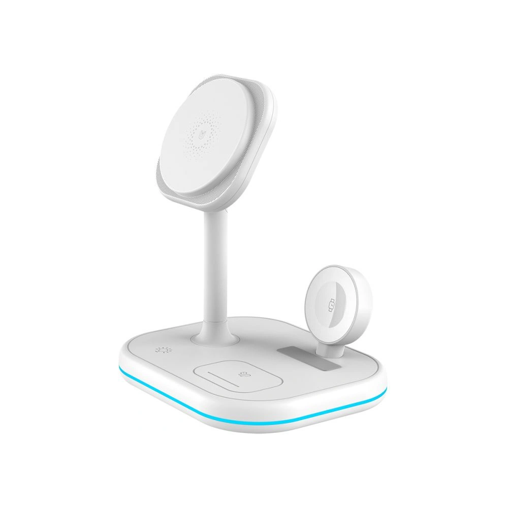 Hurtownia GSM - Bezdrátová nabíječka Tech-Protect QI15W-A27 3in1 Magnetic MagSafe Wireless Charger White - THP2055 - {ean13} - Hurt